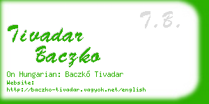 tivadar baczko business card
